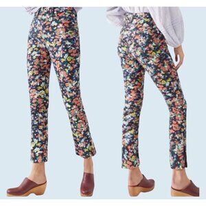 ANTHROPOLOGIE / Maeve Gardenia Floral High Rise Straight Leg Jeans Size 27